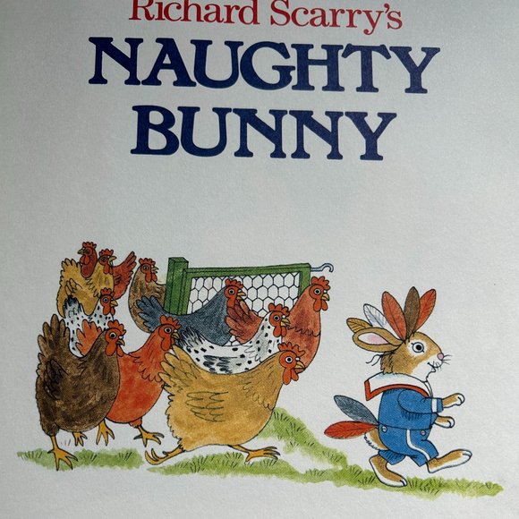 VTG Richard Scarry's Naughty Bunny -A Big Golden Book - Picture 4 of 9